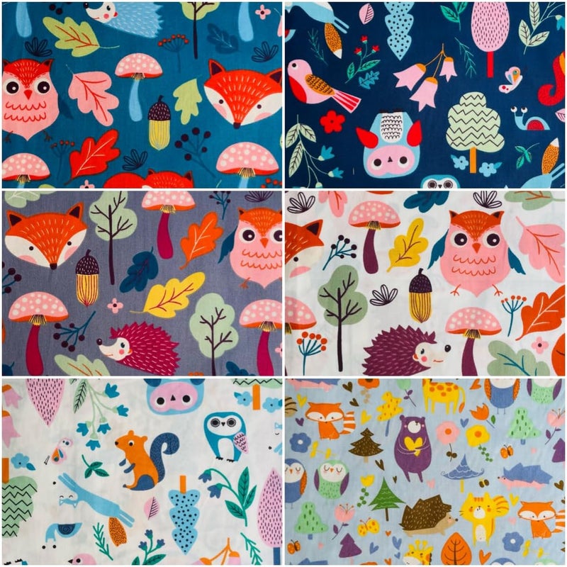 DMFR Cotton Fabric Squares 5x5 Charm Packs for Quilting 5 inch for Baby Girl Sewing Patchwork 42pcs (Jungle Fabric) - Image 2